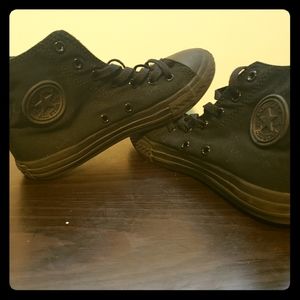CONVERSE All Star Black Mono Canvas High Tops